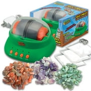 Nature Bound Rock Tumbler - Starter Kit, Turn Rocks Into Gemstones, Create Jewelry, Amethyst-Jasper-Agates Stones, 2 Rings, Polishing Powder, Kids 8+