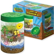 Nature Bound Light-Up Terrarium Kit - Green - Miniature Grow Garden Jar Set, Built-In LED, Just Add Water, Animal Theme, STEM Learning Toy, Kids 5+
