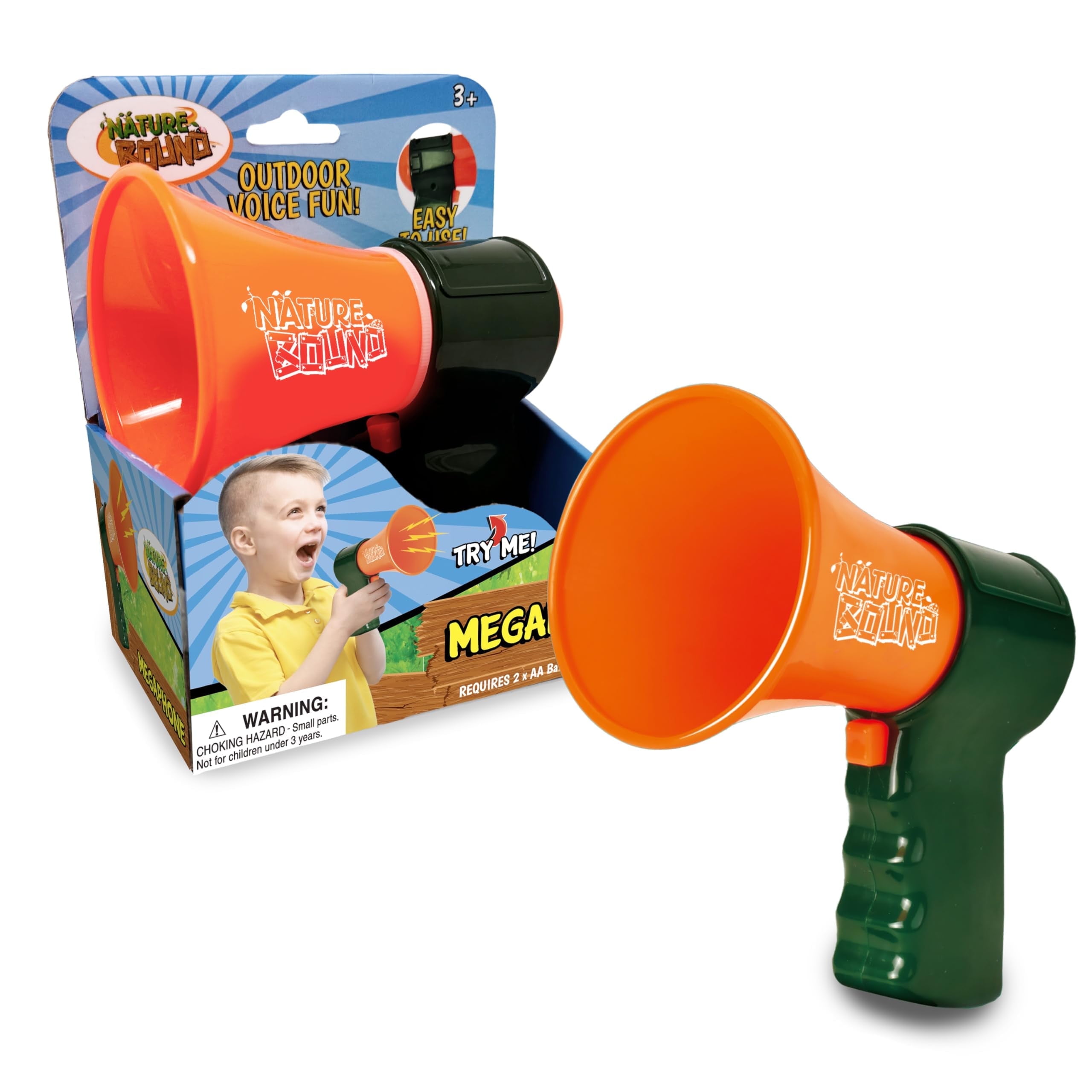 Nature Bound Kids Megaphone 7.5" Voice Amplifier for Camping, Hiking, Spy & Outdoor Play