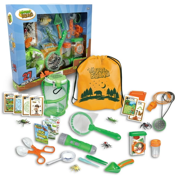 Nature Bound: Bug Collecting Kit - 27pc Pop-Up Insect Habitat Set, Catch-Observe-Learn-Release Toy, Explorer & Navigation Gear, Carry Bag, Kids 3+