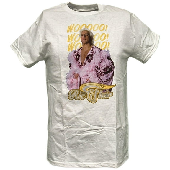Nature Boy Ric Flair Pink Robe Mens White T-shirt