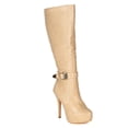 thumbnail image 1 of Nature Breeze Amber-02 New Women Platform Quilt Knee High Stiltto Heel Boot, 1 of 5