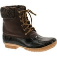 thumbnail image 1 of Nature Breeze Duck-02 Women Stitching Lace Up Side Zip Waterproof Insulated Boot, Brown, 7, 1 of 4