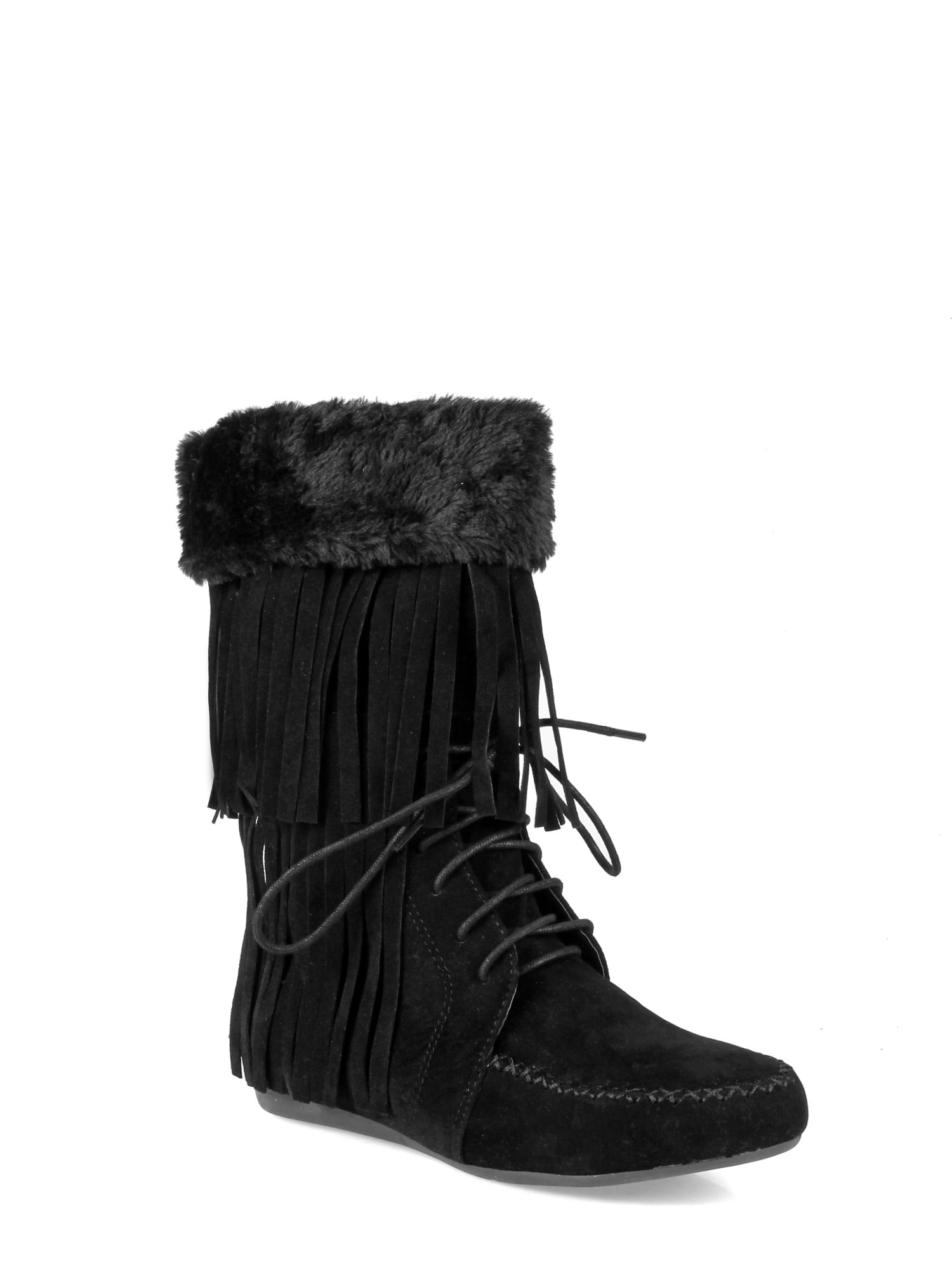 Nature breeze fringe boots discount