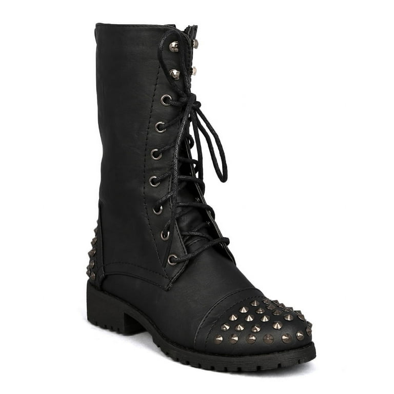 Studded military boots best sale