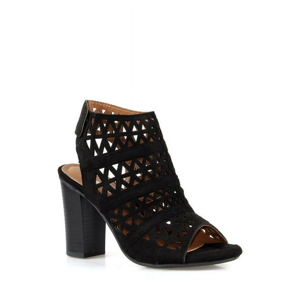 Nature Breeze Hush-03 Women's Open Toe Sling Back Sandal in Black