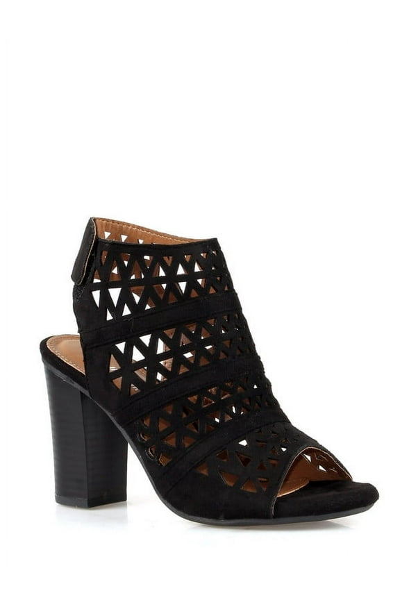 Hush-03 Women's Open Toe Sling Back Sandal in Black