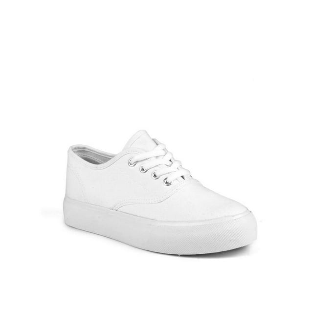 Nature Breeze Lace Up Women's Canvas Sneakers in White - Walmart.com