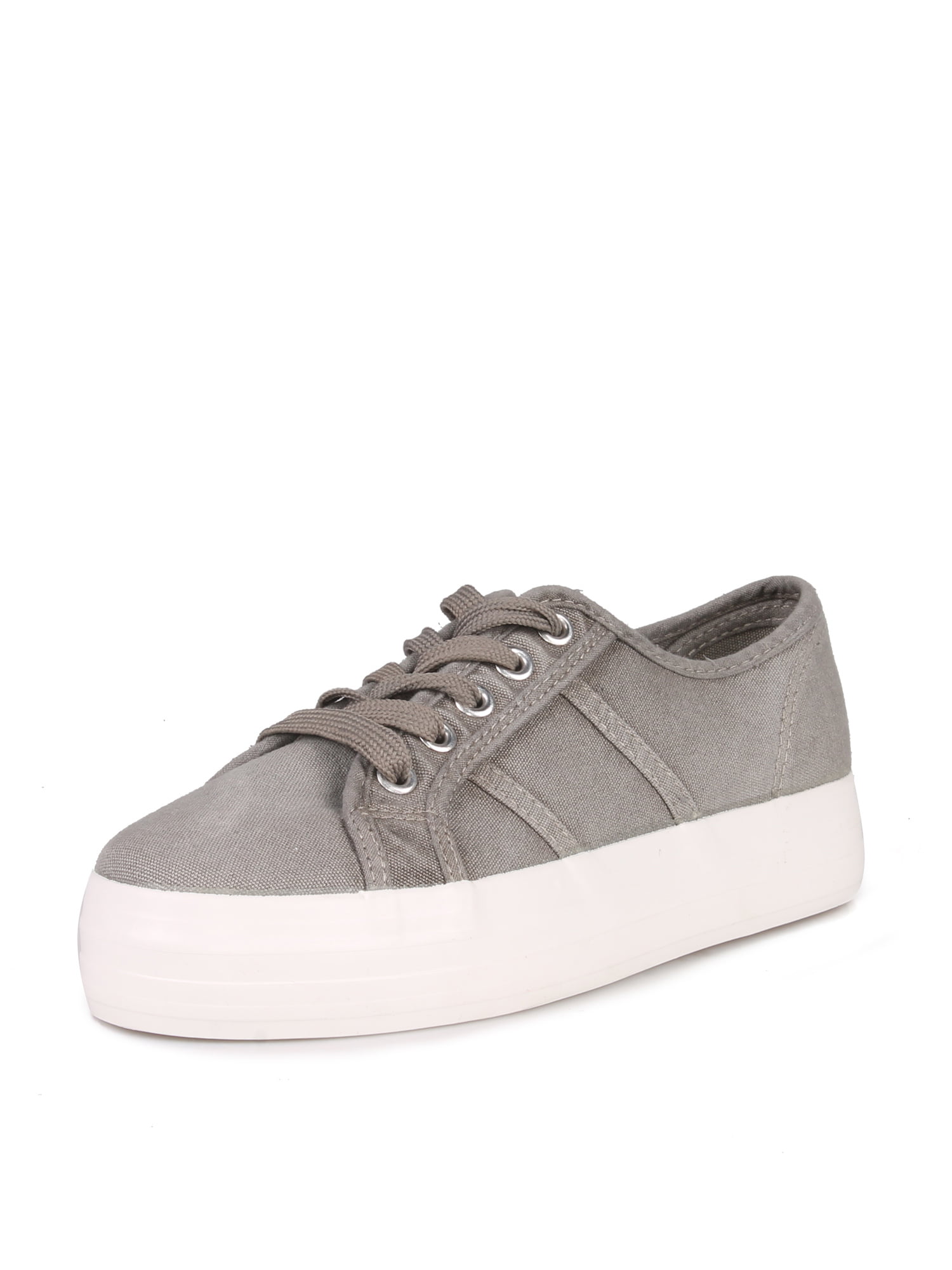 Nature Breeze Lace up Canvas Sneakers in Grey - Walmart.com