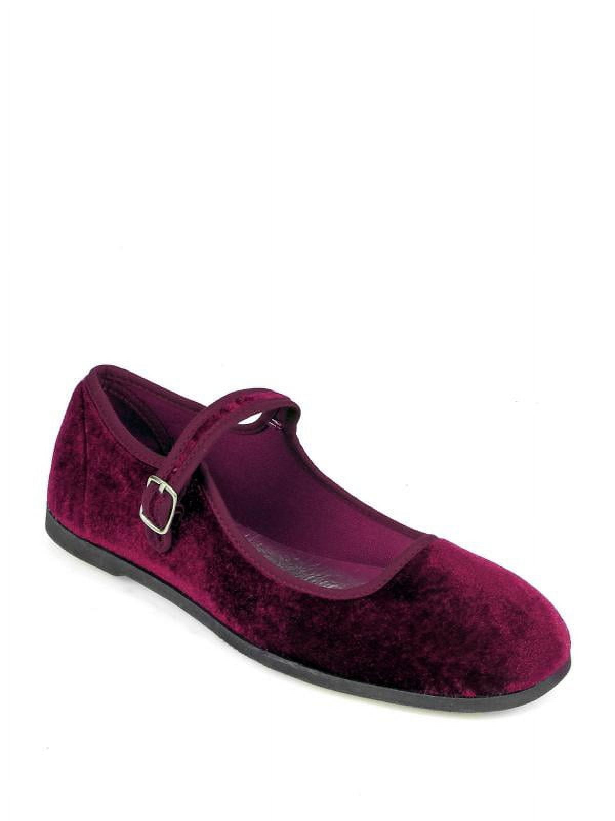 Nature Breeze Mary Jane Women's Flats in Wine