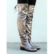 Nature Breeze Over the Knee Women's Boots in Pewter