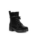 thumbnail image 1 of Nature Breeze Velvet Combat Women's Boot in Black, 1 of 3