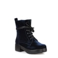 thumbnail image 1 of Nature Breeze Velvet Combat Women's Boot in Navy, 1 of 2