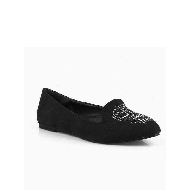 Nature Breeze Women's Pointy Toe Flat Sandals in Black - Walmart.com