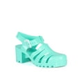 thumbnail image 1 of Nature Breeze Womens Caged Block Jelly Sandals in Green, 1 of 3