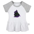 thumbnail image 1 of Nature Bushes Pattern Dresses For Baby, Newborn Babies Skirts, Infant Princess Dress, 0-24M Kids Graphic Clothes (Gray Raglan Dresses, 0-6 Months), 1 of 4