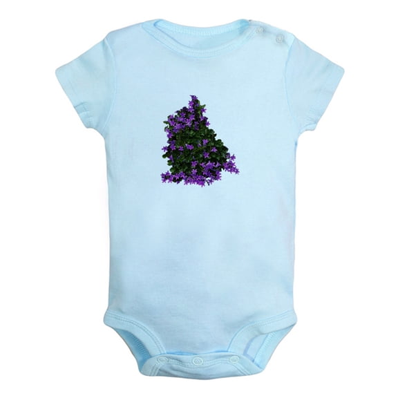 Nature Bushes Pattern Rompers For Babies, Newborn Baby Unisex Bodysuits, Infant Jumpsuits, Toddler 0-24 Months Kids One-Piece Oufits (Blue, 0-6 Months)
