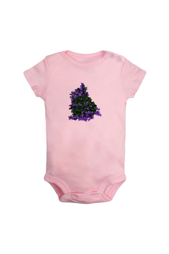 Nature Bushes Pattern Rompers For Babies, Newborn Baby Unisex Bodysuits, Infant Jumpsuits, Toddler 0-24 Months Kids One-Piece Oufits (Pink, 12-18 Months)