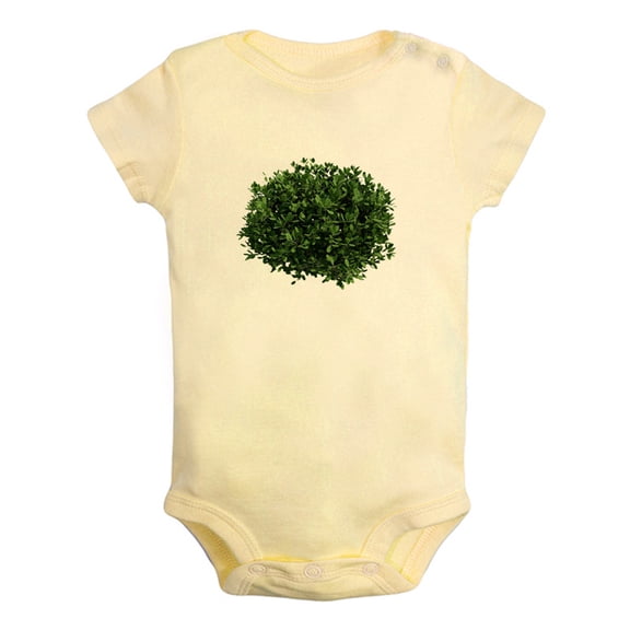 Nature Bushes Pattern Rompers For Babies, Newborn Baby Unisex Bodysuits, Infant Jumpsuits, Toddler 0-24 Months Kids One-Piece Oufits (Yellow, 18-24 Months)