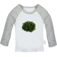 thumbnail image 1 of Nature Bushes Pattern T shirt For Baby, Newborn Babies T-shirts, Infant Tops, 0-24M Kids Graphic Tees Clothing (Long Gray Raglan T-shirt, 0-6 Months), 1 of 4
