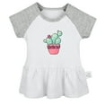 thumbnail image 1 of Nature Cactus Pattern Dresses For Baby, Newborn Babies Skirts, Infant Princess Dress, 0-24M Kids Graphic Clothes (Gray Raglan Dresses, 12-18 Months), 1 of 4