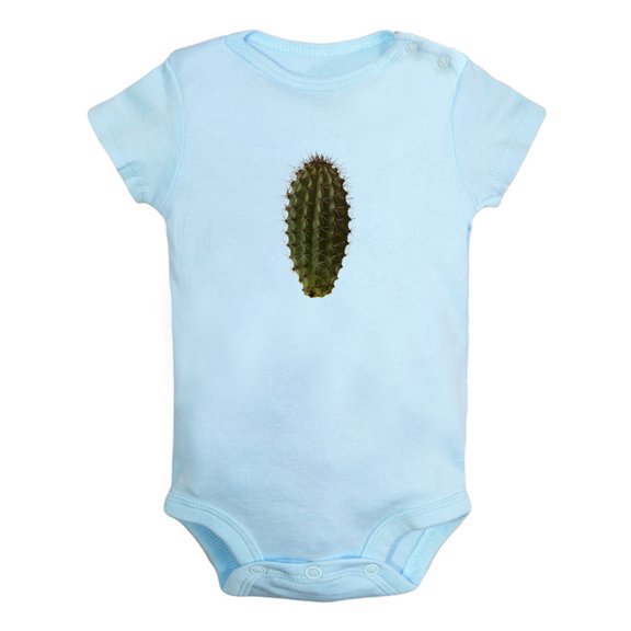 Nature Cactus Pattern Rompers For Babies, Newborn Baby Unisex Bodysuits, Infant Jumpsuits, Toddler 0-24 Months Kids One-Piece Oufits (Blue, 12-18 Months)