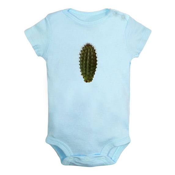 Nature Cactus Pattern Rompers For Babies, Newborn Baby Unisex Bodysuits, Infant Jumpsuits, Toddler 0-24 Months Kids One-Piece Oufits (Blue, 6-12 Months)