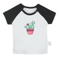thumbnail image 1 of Nature Cactus Pattern T shirt For Baby, Newborn Babies T-shirts, Infant Tops, 0-24M Kids Graphic Tees Clothing (Short Black Raglan T-shirt, 18-24 Months), 1 of 4