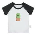 thumbnail image 1 of Nature Cactus Pattern T shirt For Baby, Newborn Babies T-shirts, Infant Tops, 0-24M Kids Graphic Tees Clothing (Short Black Raglan T-shirt, 6-12 Months), 1 of 4