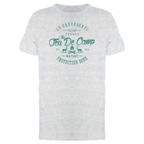 Nature Camp Deer Fire Silhouette Tee Men's -Image by Shutterstock