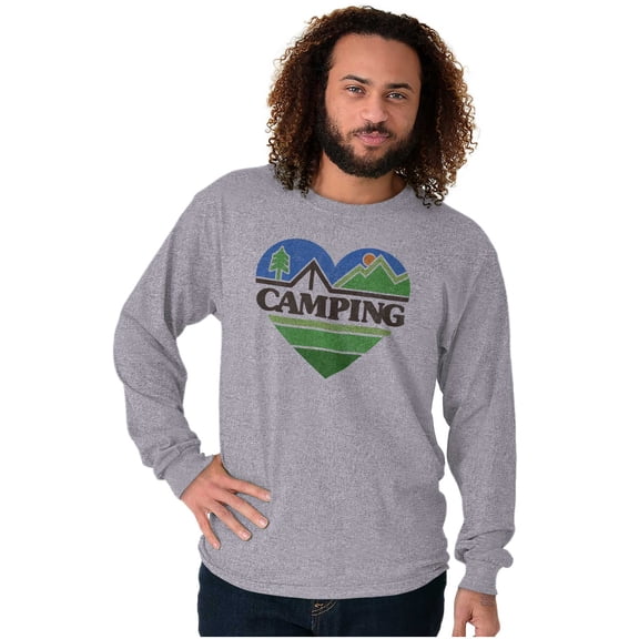 Nature Camping Hike Outdoor Adventure Plus Size Long Sleeve Graphic Tee Shirt Brisco Brands 3X