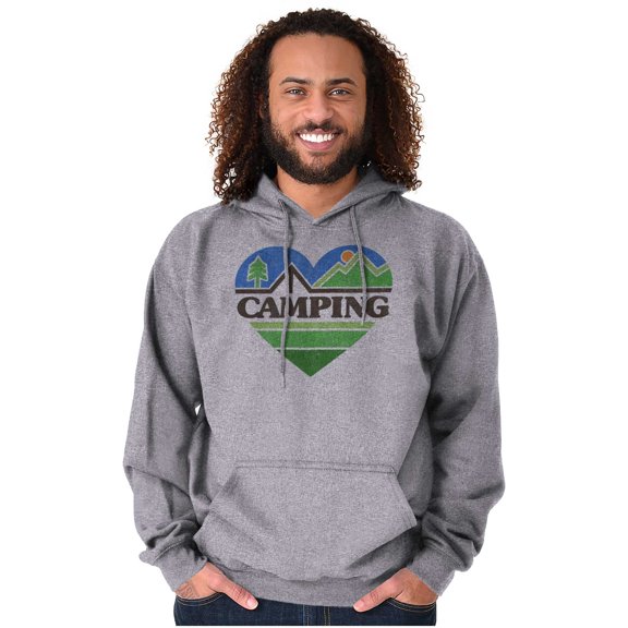 Nature Camping Hike Outdoor Adventure Unisex Plus Fleece Graphic Hoodie Brisco Brands 3X