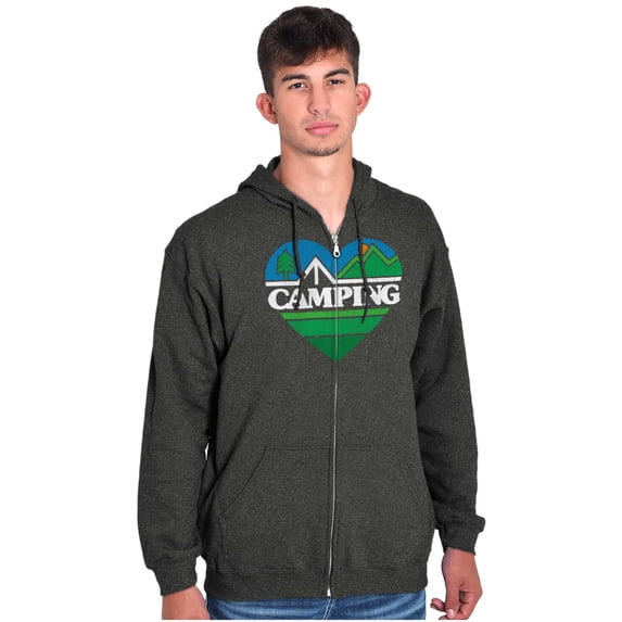 Nature Camping Hike Outdoor Adventure Zip Up Hoodie Men's Women's Brisco Brands S