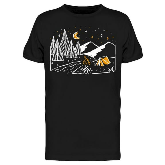 Nature Camping In The Night T-Shirt Men -Image by Shutterstock, Male Medium