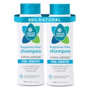 Nature Clean All-Natural Sulfate-free Shampoo For Women & Men. 99% Natural Ingredients, Toxic-Free, Fragrance-Free Hypoallergenic & Unscented. Gentle Color Safe For Color-Treated Hair - 2 pack