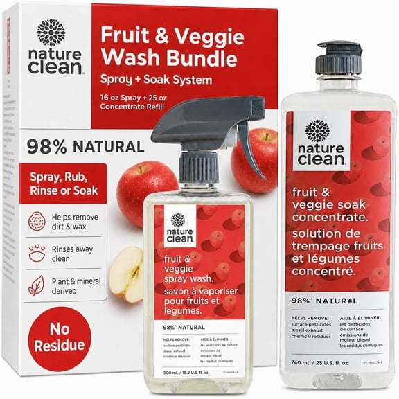 Nature Clean Veggie Wash & Fruit Washer 98% Natural Produce Cleaner