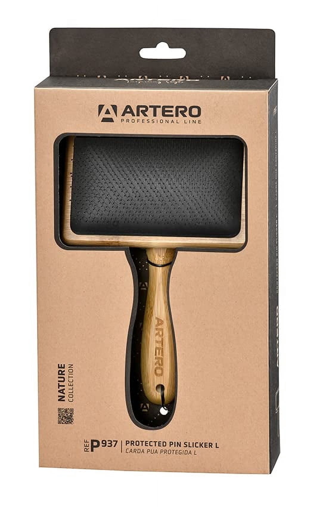 ARTERO Protected PIN Slicker Brush For Dogs & Cats - Gentle On Sensitive Skin, Veterinarian Recommended