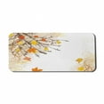 thumbnail image 1 of Nature Computer Mouse Pad, Autumn Maple Leaves Branches in Fall Earthen Tones Faded Woodland Art Print, Rectangle Non-Slip Rubber Mousepad X-Large, 35" x 15", Tan Yellow Orange, by Ambesonne, 1 of 2