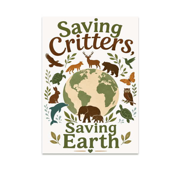 Nature Conservation Wall Art - Eco-Conscious Decor - 13x19 Poster Print