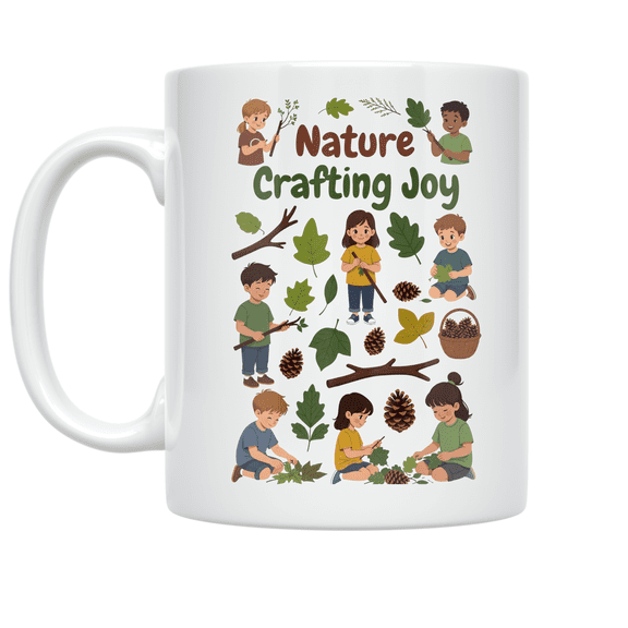 Nature Crafting Joy - Nature Crafts Enthusiast - 11 oz Ceramic Coffee Mug