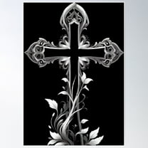 Nature Cross 1 Poster Wall Art, Modern Wall Decor For Living Room Bedroom, 8x12 UNFRAMED