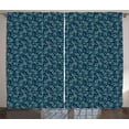 thumbnail image 1 of Ambesonne Nature Curtains 2 Panel Set, Ginkgo Biloba Leaves, 108" x 108", Mint Green Dried Rose, 1 of 3