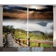 thumbnail image 1 of Ambesonne Nature Curtains 2 Panel Set, Foggy Sky Italian, 108" x 96", Multicolor, 1 of 3