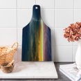 thumbnail image 1 of Nature Cutting Board, Apocalyptic Sky View End of the World Majestic Mystic Sky Solar and Image Print, Tempered Glass Cutting and Serving Board, Wine Bottle Shape, Orange and Blue, by Ambesonne, 1 of 5