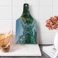 thumbnail image 1 of Nature Cutting Board, Autumn Landscape with Faded Trees and Mountains Pure Reflection in Water Dream Photo, Tempered Glass Cutting and Serving Board, Wine Bottle Shape, Green Grey, by Ambesonne, 1 of 1
