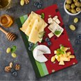 thumbnail image 1 of Nature Cutting Board, Macro Watermelon Pattern Fresh Ripe Organic Fruit Illustration, Decorative Tempered Glass Cutting and Serving Board, Small Size, Red Green Black, by Ambesonne, 1 of 5