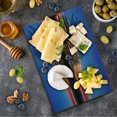 thumbnail image 1 of Nature Cutting Board, Majestic Full Branch Tree at Twilight with Water Reflection out Nature View, Decorative Tempered Glass Cutting and Serving Board, Small Size, Blue Orange, by Ambesonne, 1 of 5