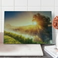 thumbnail image 1 of Nature Cutting Board, River with the Grass in Sun Rays Beams Tree Dramatic Ukraine Rural Print, Decorative Tempered Glass Cutting and Serving Board, Large Size, Multicolor, by Ambesonne, 1 of 5