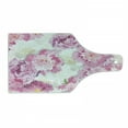 thumbnail image 1 of Nature Cutting Board, Spring Themed Mosaic Texture Peony Flowers Floral Soft Colors Art, Decorative Tempered Glass Cutting and Serving Board, Wine Bottle Shape, Pink Purple White, by Ambesonne, 1 of 1