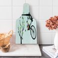 thumbnail image 1 of Nature Cutting Board, Spring Tree Birds Bike Basket with Colorful Flowers Blossom European City Theme, Decorative Tempered Glass Cutting and Serving Board, Wine Bottle Shape, Multicolor, by Ambesonne, 1 of 5